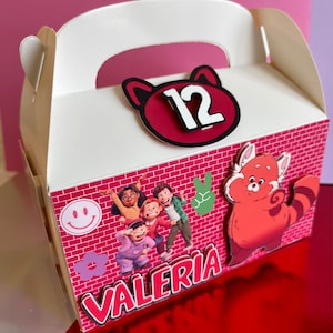 Turning Red Gable Favor Boxes - MeiMei Turning Red Treat Boxes - Turning Red Party Favor - Turning Red Candy Box - Turning Red BirthdayFavor