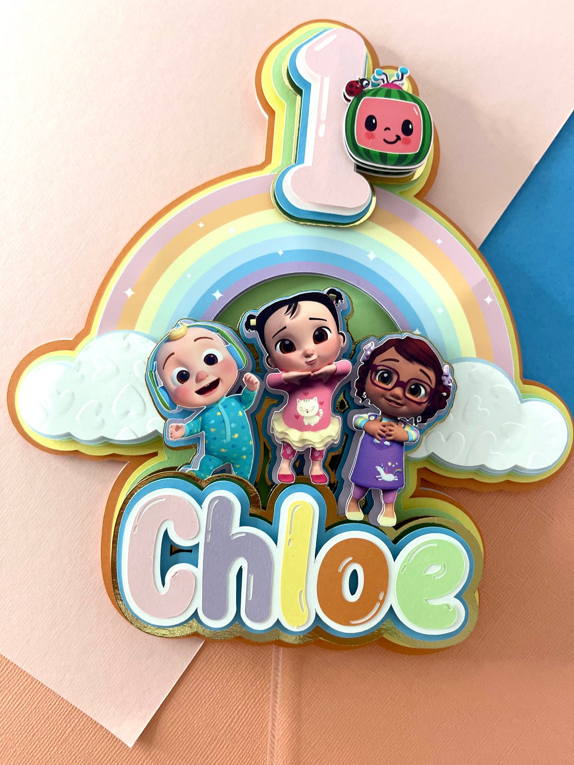 Inspired Cake Topper Pastel Colors Cake Etsy