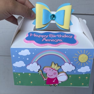 Peppa Pig Favor Boxes - Peppa Pig Birthday Party - Peppa Pig Treat ...