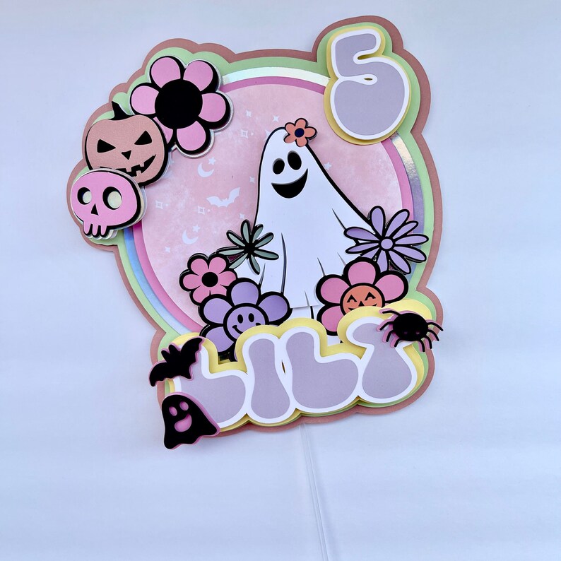 Halloween Cake Topper Halloween Retro Cute Cake Topper Etsy