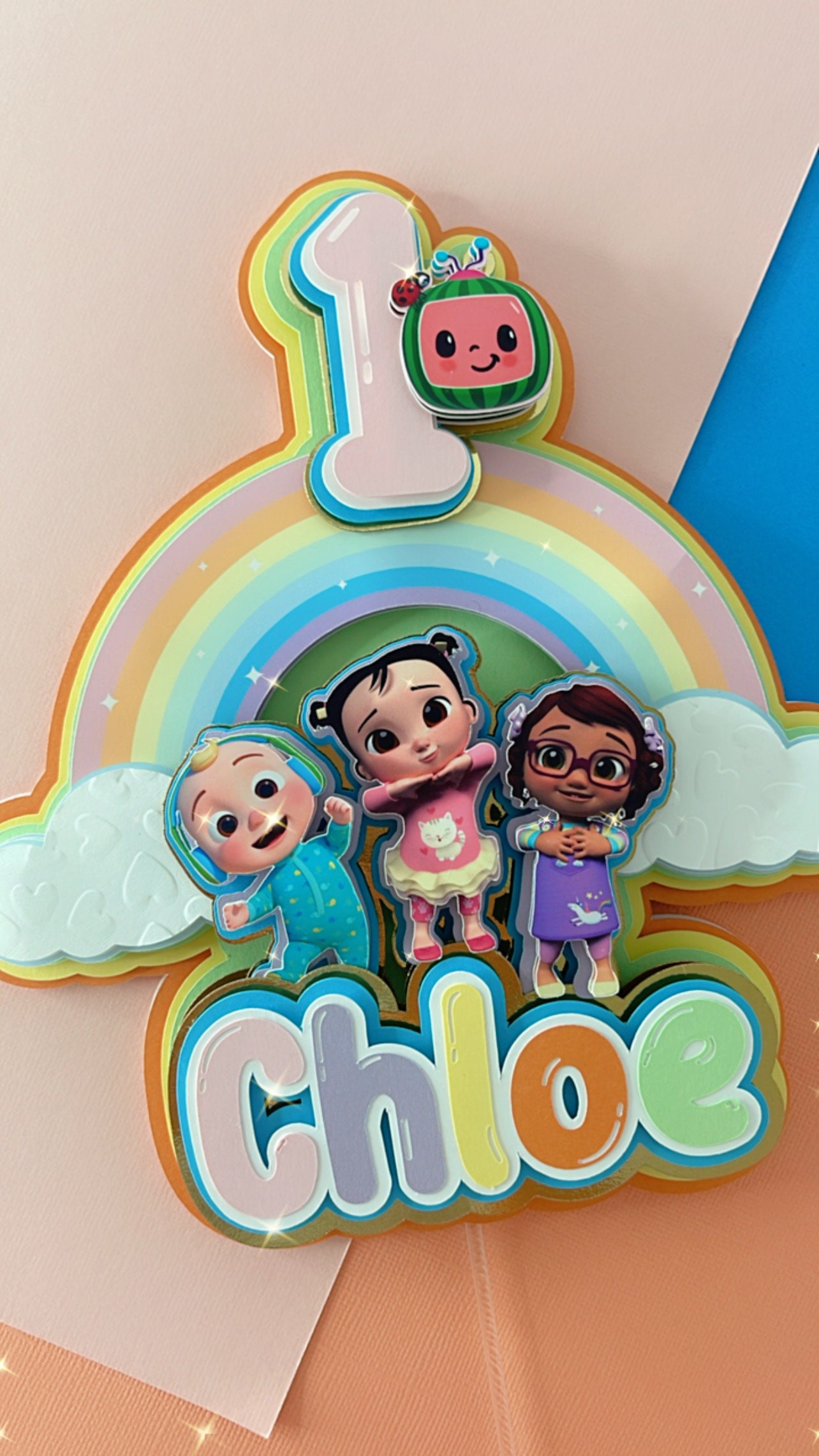 Inspired Cake Topper Pastel Colors Cake Etsy