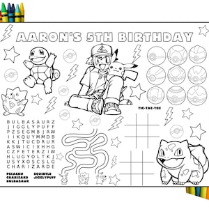 Editable Activity Sheet - Customizable Kids Printable for Coloring, Puzzles, and Fun Games - Themed Birthday Party - Canva Editable
