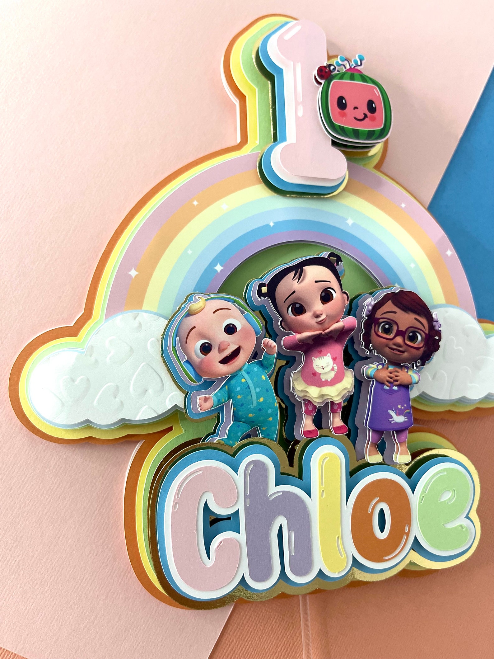 Inspired Cake Topper Pastel Colors Cake Etsy