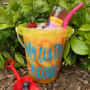 Personalized Cocktail Sand Buckets | River Cup | Lake Drink | Beach | Personalized Custom