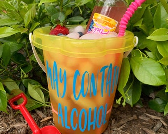 Personalized Cocktail Sand Buckets | River Cup | Lake Drink | Beach | Personalized Custom