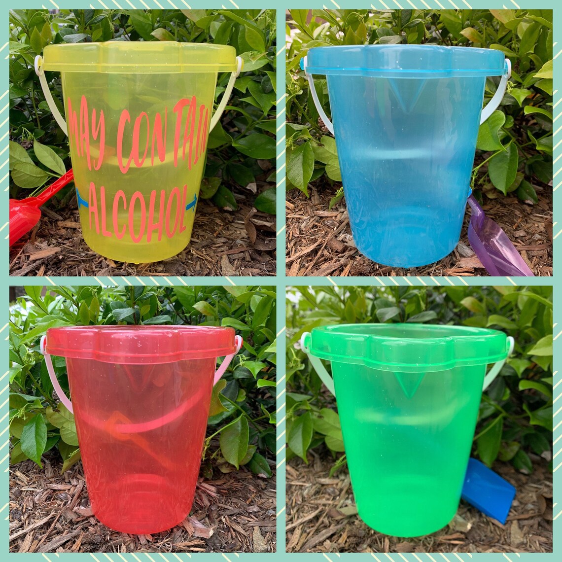 Personalized Cocktail Sand Buckets River Cup Lake Drink Etsy