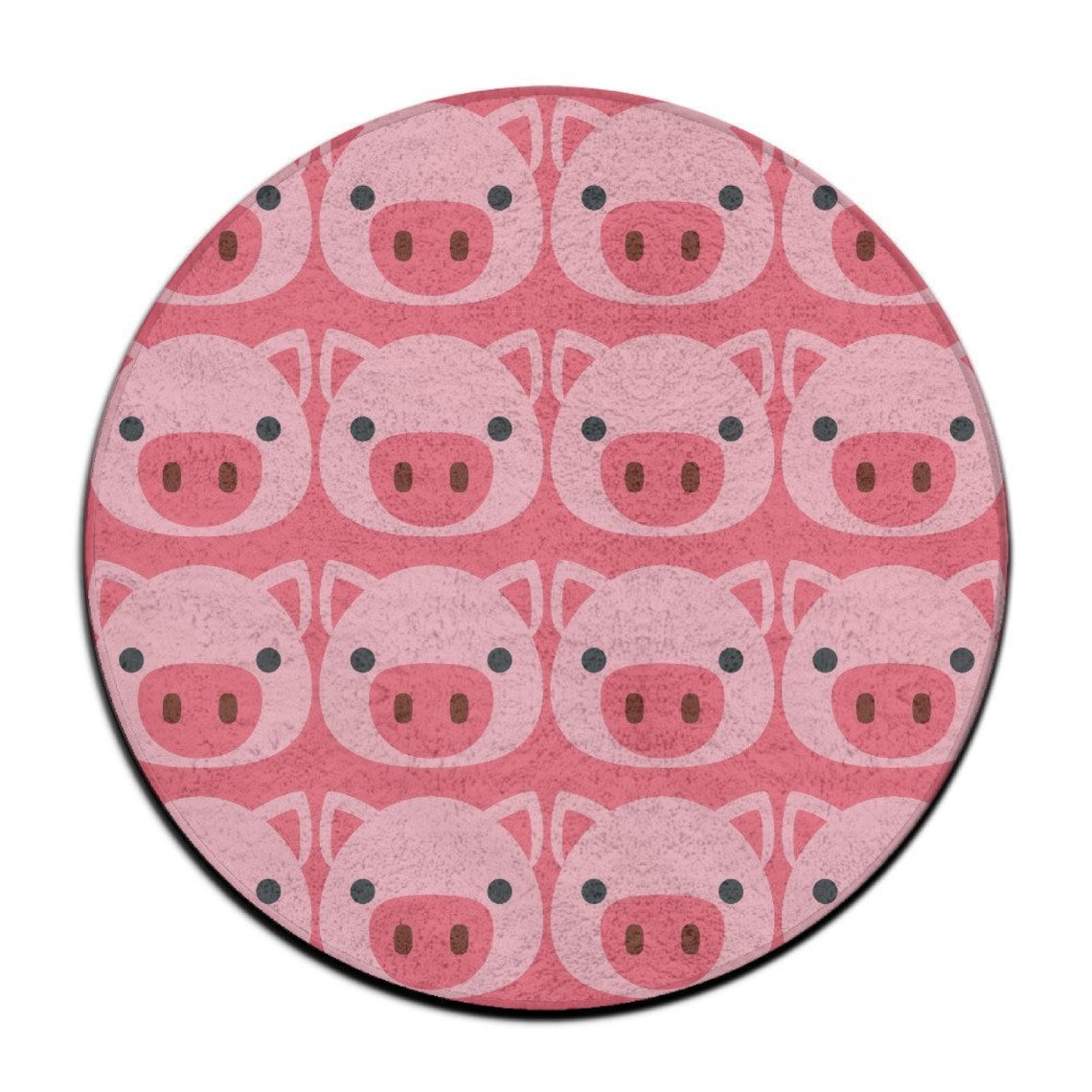 Cute Pink Pig Round Rug Funny Round Rug Carpet Mat Floor Mat Etsy