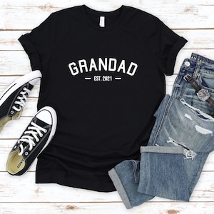 Personalised Grandad Tshirt, Grandfather Gift, Personalized Grandpa Shirt, Fathers Day T-shirt, New Grandad Gift