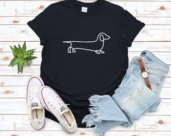 Dachshund Shirt - Sausage Dog Shirt - Grey Dachshund T-Shirt - I Love My Dachshund TShirt