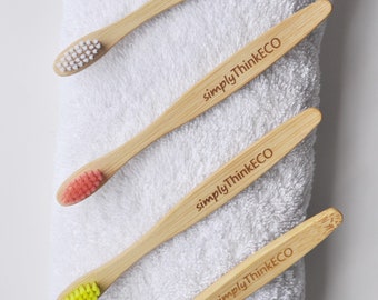 Kids Bamboo Toothbrush Set – Eco Friendly, Soft Bristle (4-Pack)