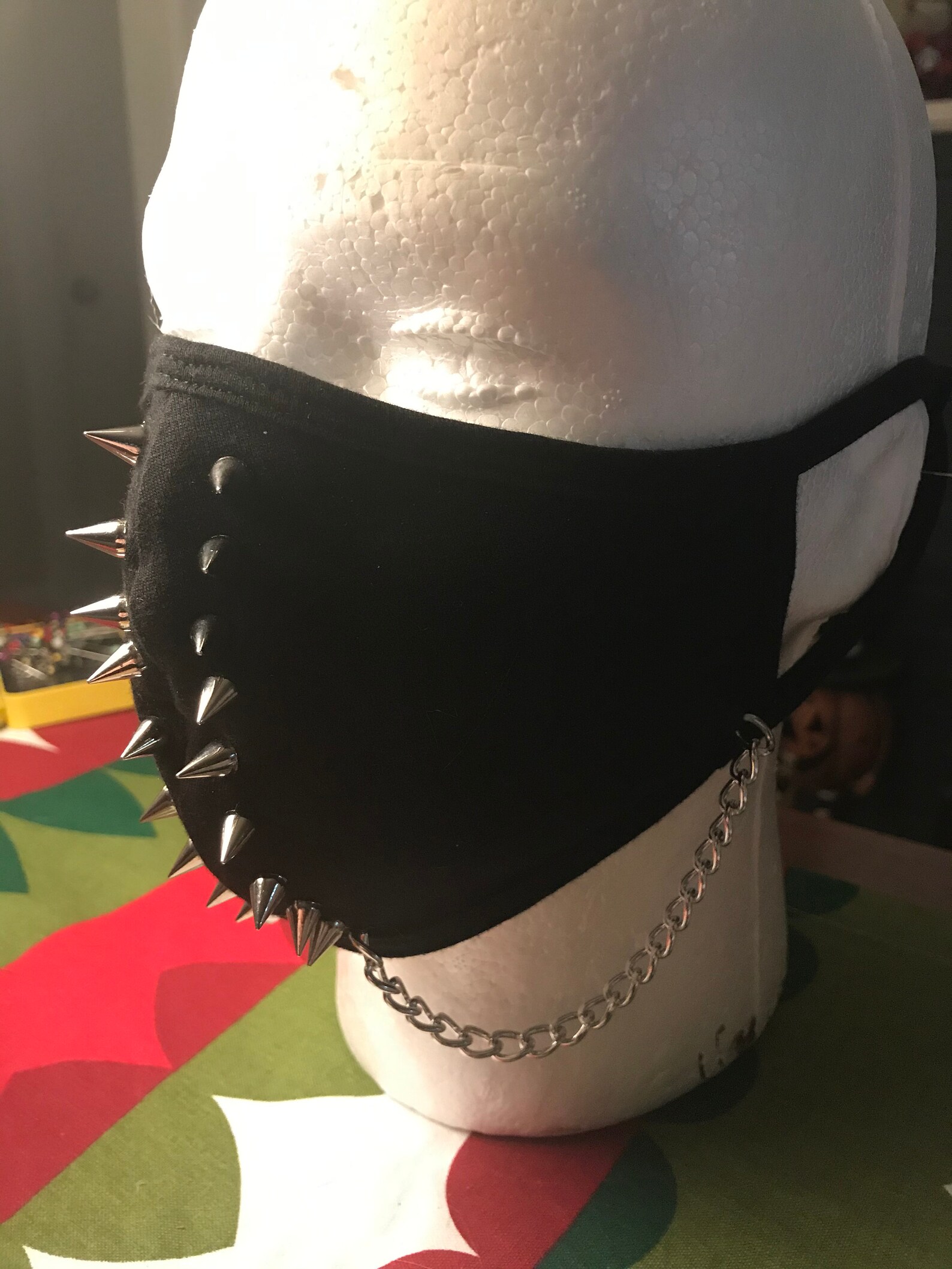 Spike chain goth punk emo e boy mask spiked READ DESCRIPTION Etsy