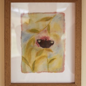Original Oil Painting Wood Framed - &quot;My Family Joy&quot; - Butterfly Oil Painting by Katarina Thompson signed