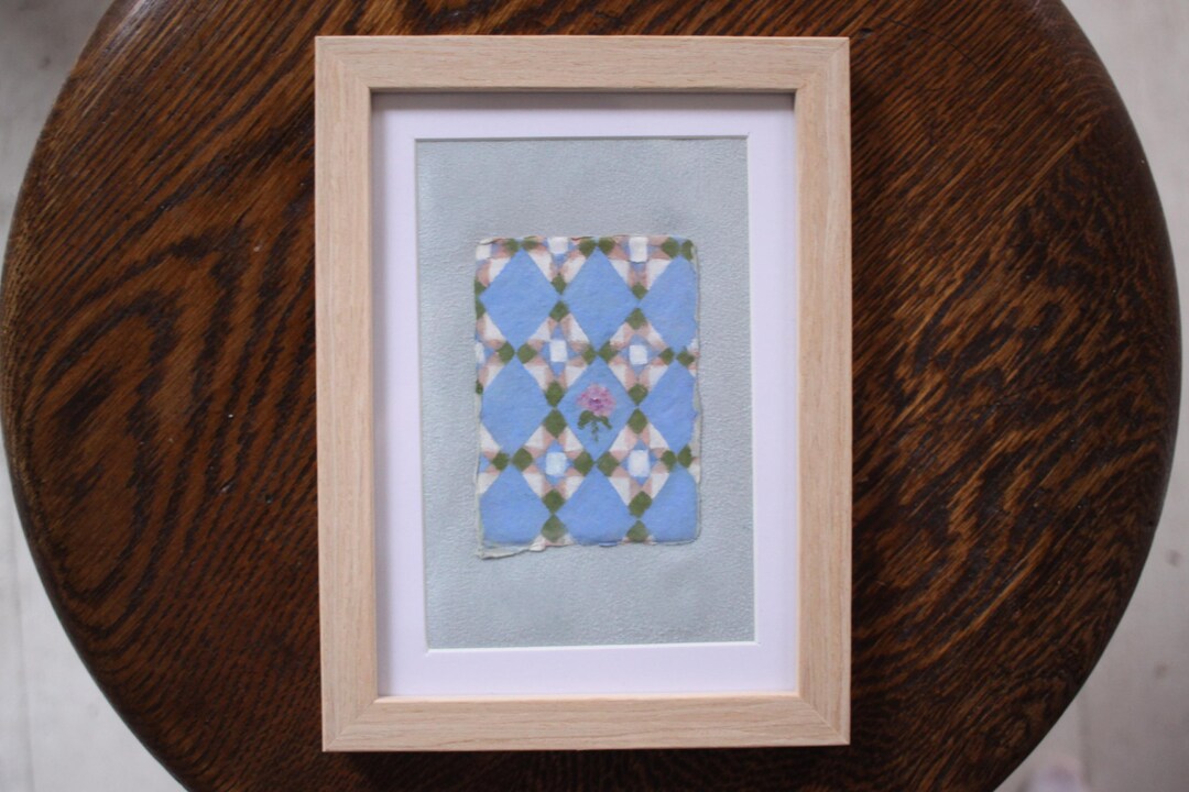 Ruth - Patchwork Series - Original Oil Pastel and Oil Paint Framed Art ...