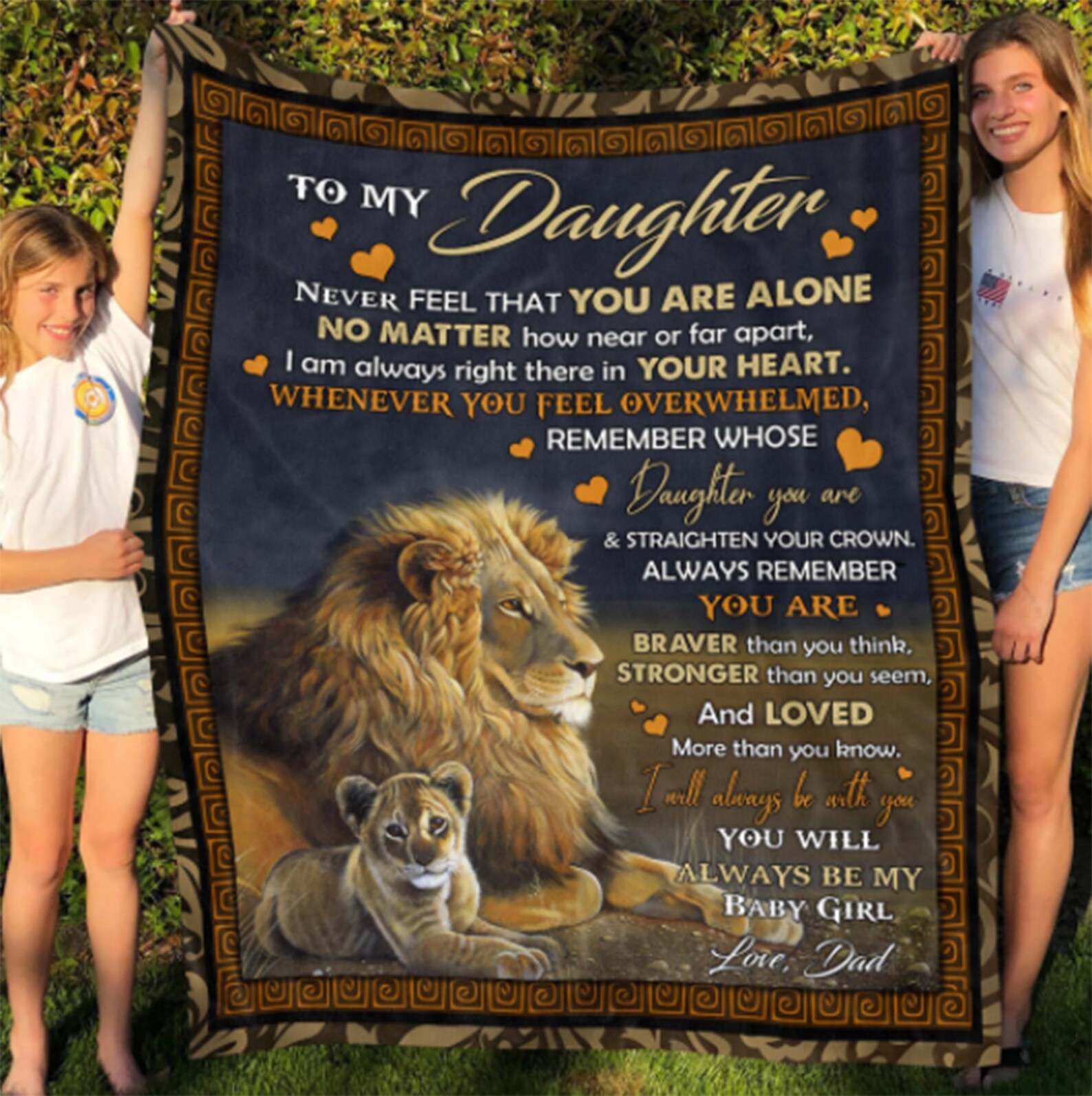 Personalized To My Daughter Blanket Love Daughter From Dad Etsy