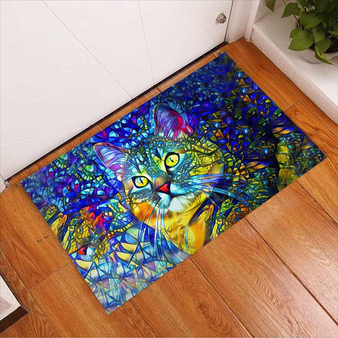 Cat Doormat Colorful Cat Doormat All Over Printing Doormat Etsy
