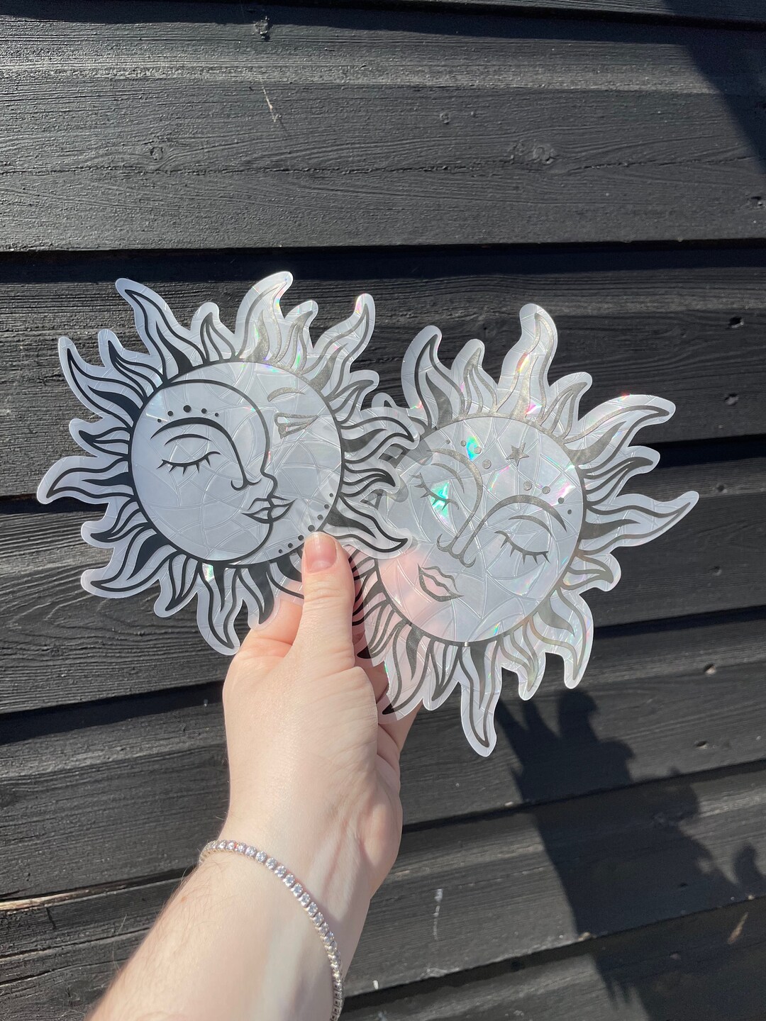 Sun and Moon Suncatcher Suncatcher Decal Window Cling Sticker Sun and ...