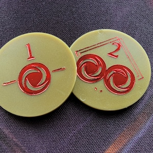 Golden Fabulous Resource Tracker 2 - Set of two - Compatible with Flesh and Blood TCG