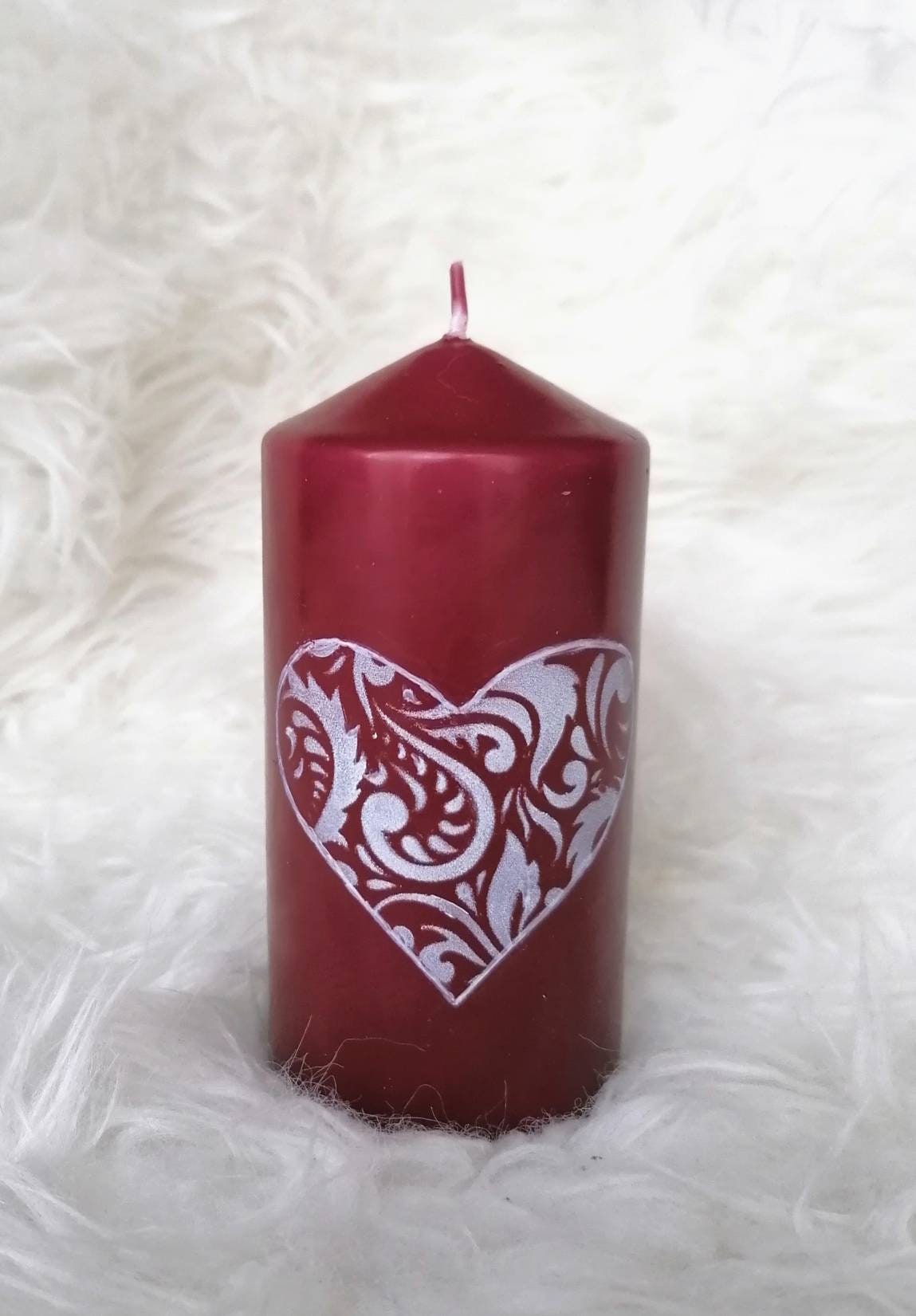 Bougie de Décoration Cœur/Saint-Valentin