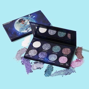 Magical Guardian's Glimmer Duochrome Lunar Eyeshadow Palette, Iridescent shimmer, Glitter eyeshadow, Colorshifting makeup, Sparkly