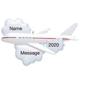 Airplane Personalized Christmas Ornament