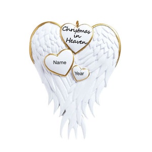 Christmas In Heaven Personalized Christmas Ornament For Loved Ones Who are not With Us Missing Loved Ones Great Memorial Tree R.I.P Gift