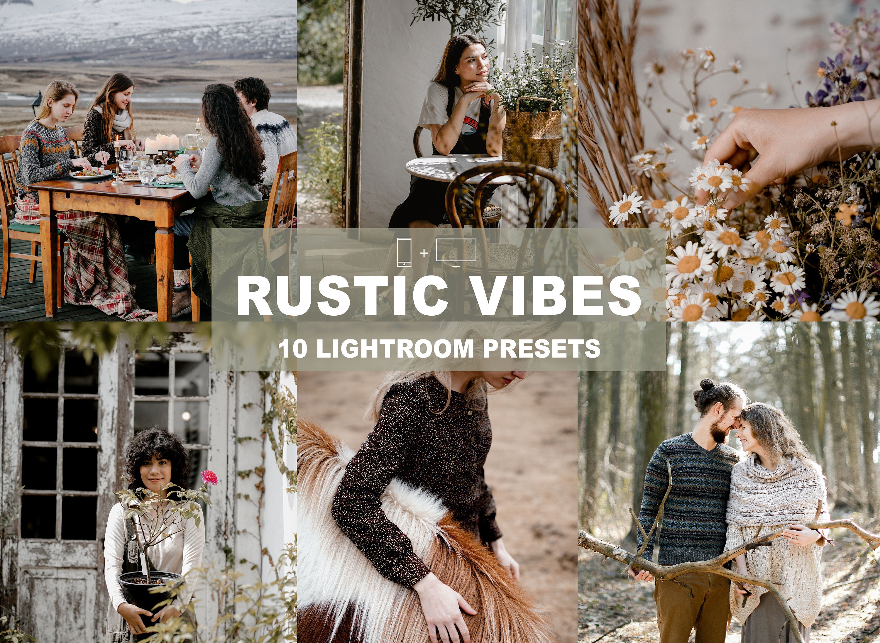 10 Rustic Vibes Lightroom Presets Mobile & Desktop Moody, Dark, Warm