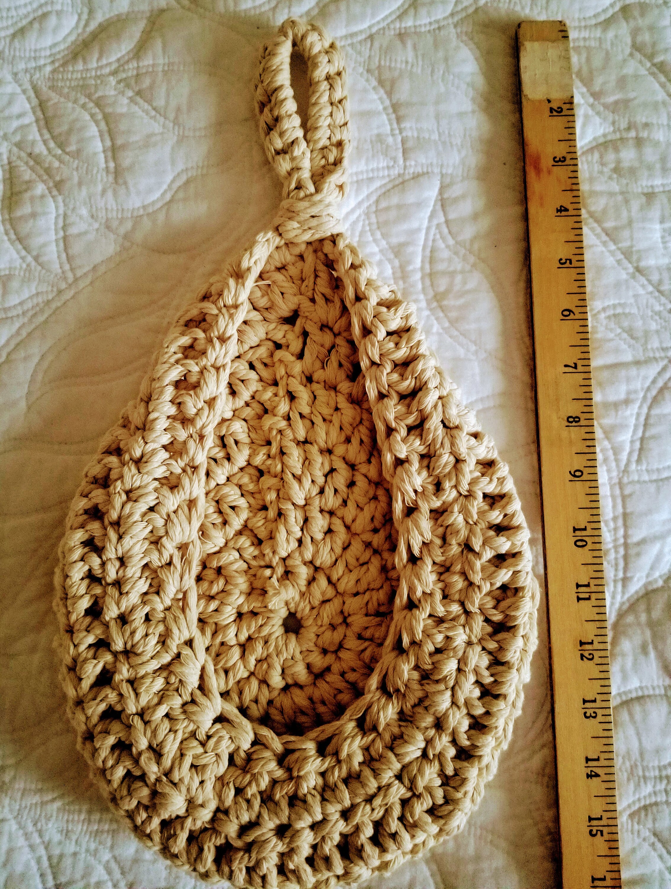 Plant Hanger Wall Organizer Wall Hanging Planter, Crocheted Plant