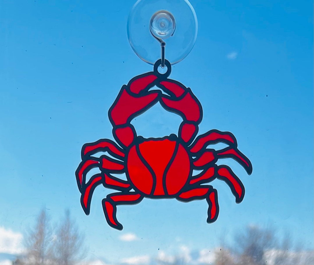 Crab Sun Catchers SVG Laser File Crab Etsy