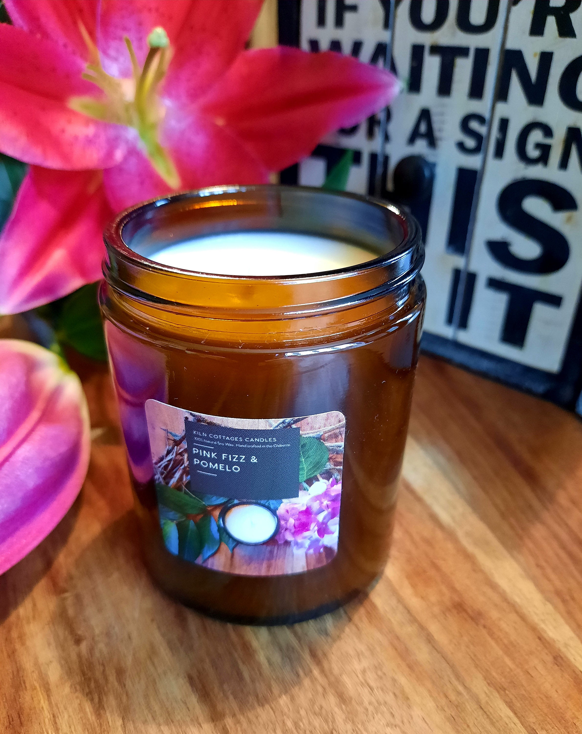 Pink Fizz & Pomelo Handmade Candle Hand poured Soy Wax Etsy