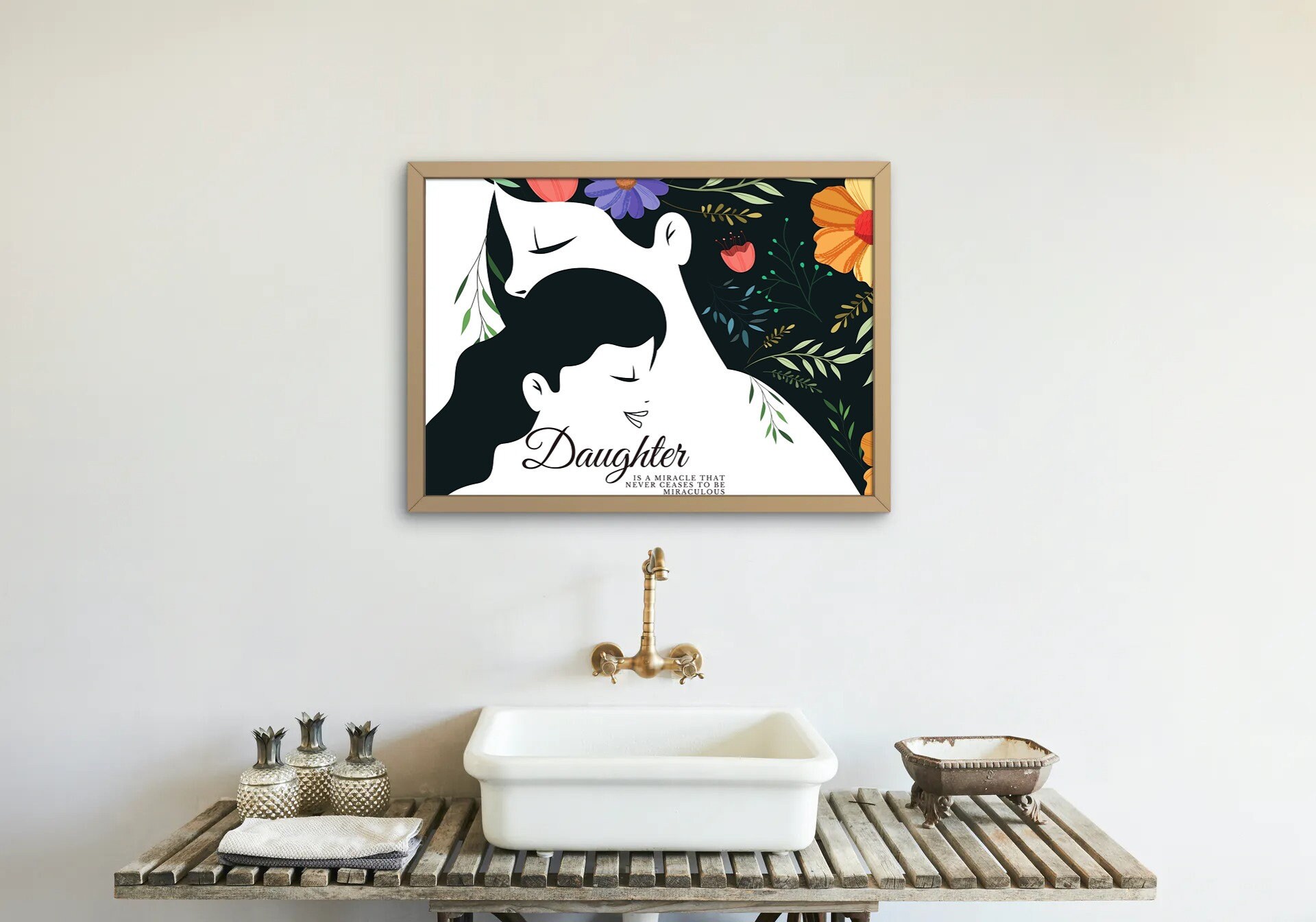 Daughter wall art Quote art Digital printable file Etsy