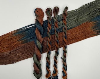 Dark Copper | Hand Dyed, 6 Strand Embroidery Floss, Cross Stitch, Cotton Thread