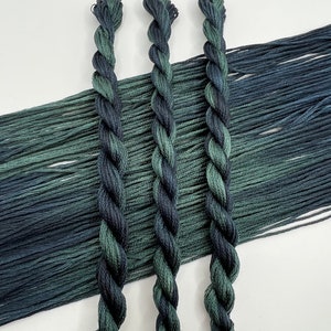 Bog Witch | Size 20 Hand Dyed, 6 cord Cordonnet Thread, Tatting, Crochet, Cotton Thread