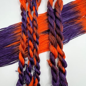 Pumpkin Witch | Size 20 Hand Dyed, 6 cord Cordonnet Thread, Tatting, Crochet, Cotton Thread