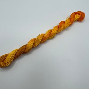 Daffodil | Size 20 Hand Dyed, 6 cord Cordonnet Thread, Tatting, Crochet, Cotton Thread