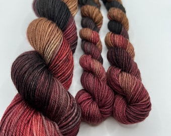 Mahogany | Superwash Merino Yarn, Fingering, Worsted, Aran, DK, Bulky, Indie Dyed Yarn, Hand Dyed Yarn