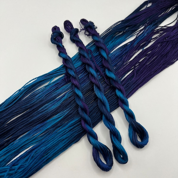 Belladonna | Hand Dyed, 6 Strand Embroidery Floss, Cross Stitch, Cotton Thread