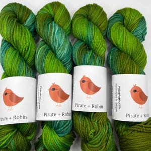 Tidepool | Hand Dyed Cotton Yarn, Fingering, Worsted, DK, Indie Dyed Yarn, Hand Dyed Yarn