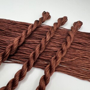 Pecan | Size 20 Hand Dyed, 6 cord Cordonnet Thread, Tatting, Crochet, Cotton Thread