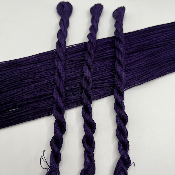 Imperial Purple | Hand Dyed, 6 Strand Embroidery Floss, Cross Stitch, Cotton Thread