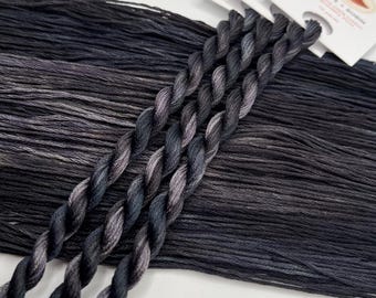 Night | Hand Dyed, 6 Strand Embroidery Floss, Cross Stitch, Cotton Thread