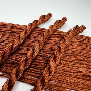 Russet | Hand Dyed, 6 Strand Embroidery Floss, Cross Stitch, Cotton Thread