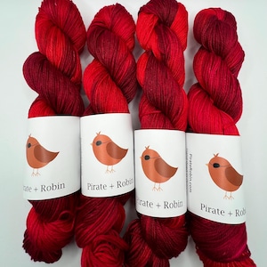 Watermelon | Hand Dyed Cotton Yarn, Fingering, Worsted, DK, Indie Dyed Yarn, Hand Dyed Yarn