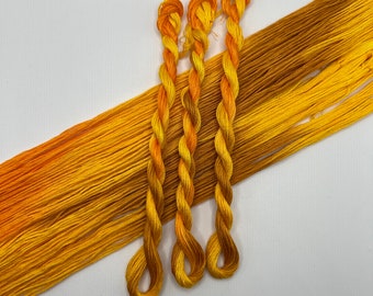 Daffodil | Hand Dyed, 6 Strand Embroidery Floss, Cross Stitch, Cotton Thread