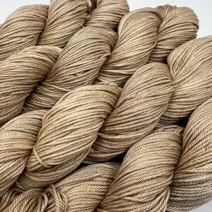 Latte | Hand Dyed Cotton Yarn, Fingering, Worsted, DK, Indie Dyed Yarn, Hand Dyed Yarn