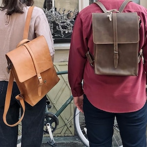 Personalized Handmade leather backpack, Hipster Backpack gifts for him her, Laptop backpack, City backpack, Leather bag women and man