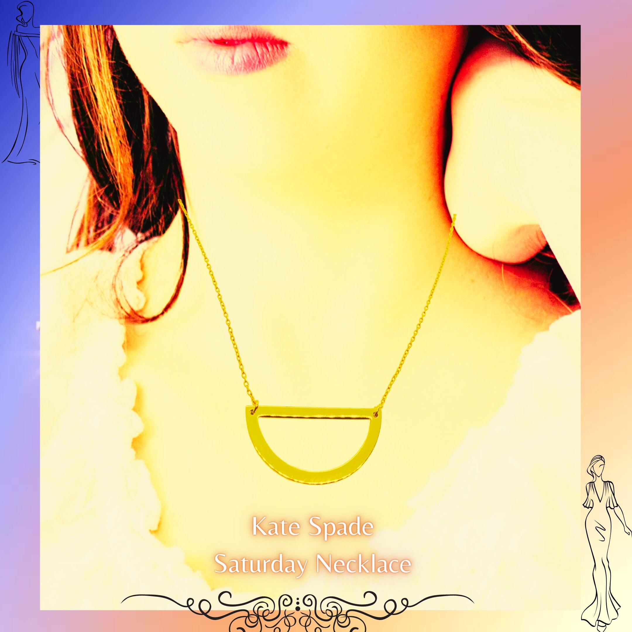 Gold Toned Kate Spade Saturday Half 