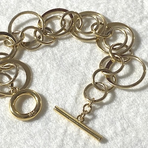 Vintage - Gold tone Ralph Lauren chunky oval links bracelet