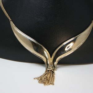 Vintage - Gold tone mermaid tail choker