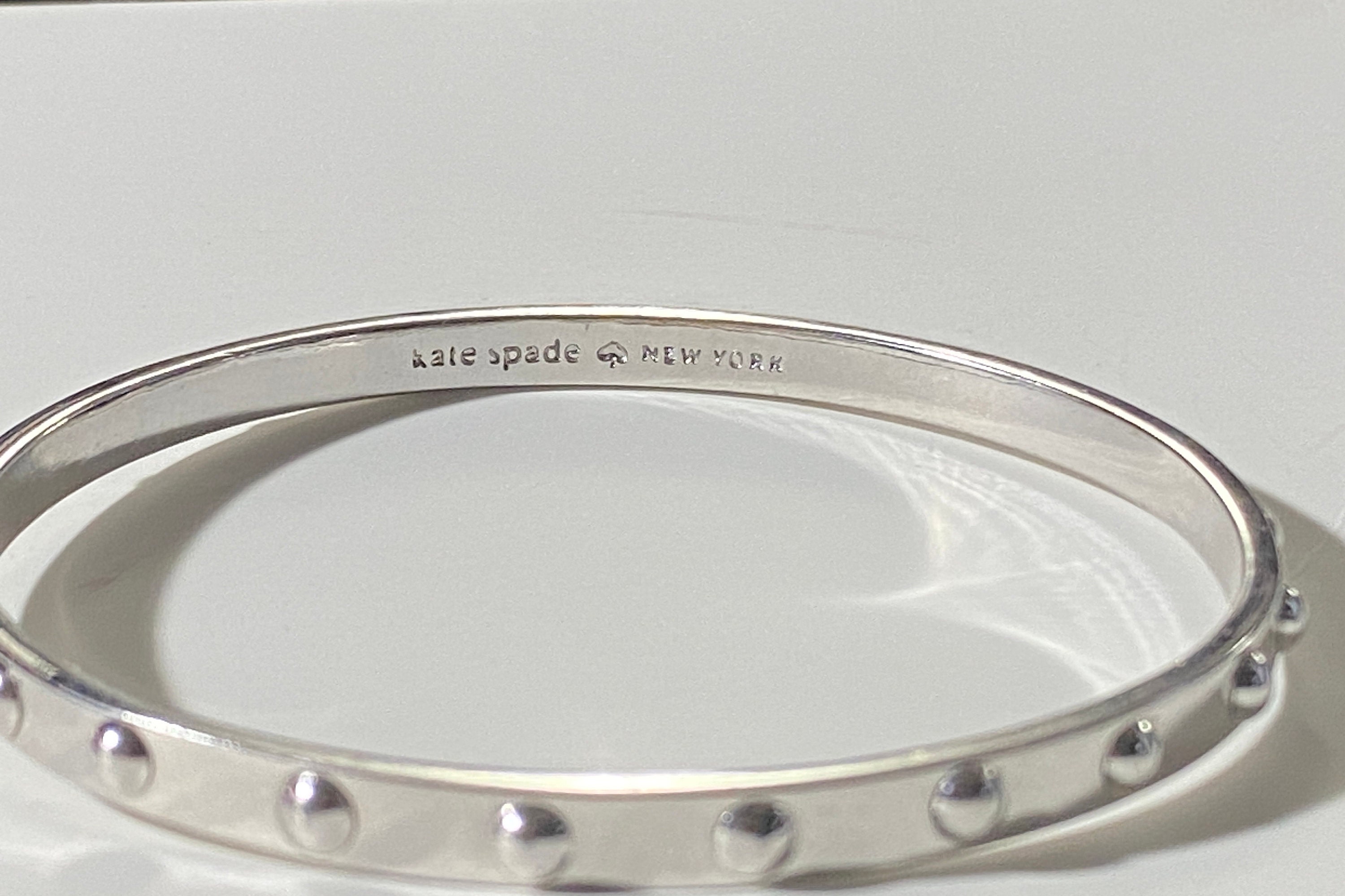 Silver bangle kate spade deals