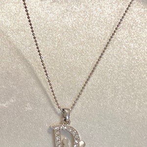 Dior Silver Logo Plaque Necklace main image 0